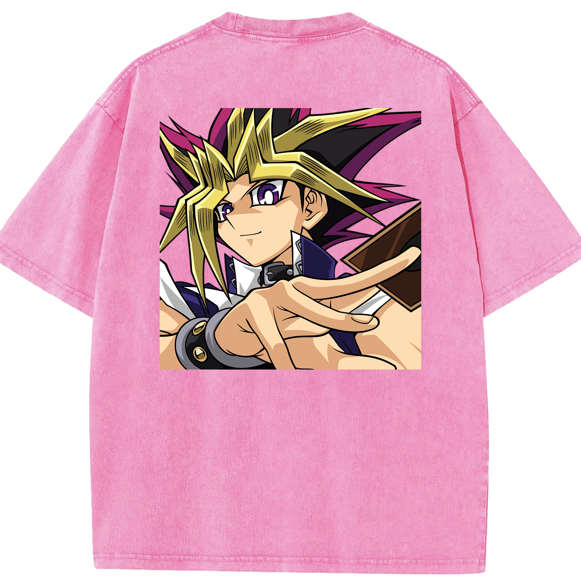 （画像用） 遊☆戯☆王 Yu-Gi-Oh! 綿100% ヴィンテージ風 半袖Tシャツ（背面プリント）